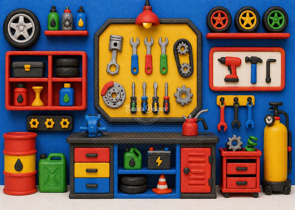 Avezano Mechanic Garage Tools Photography Background By Encanto Designer