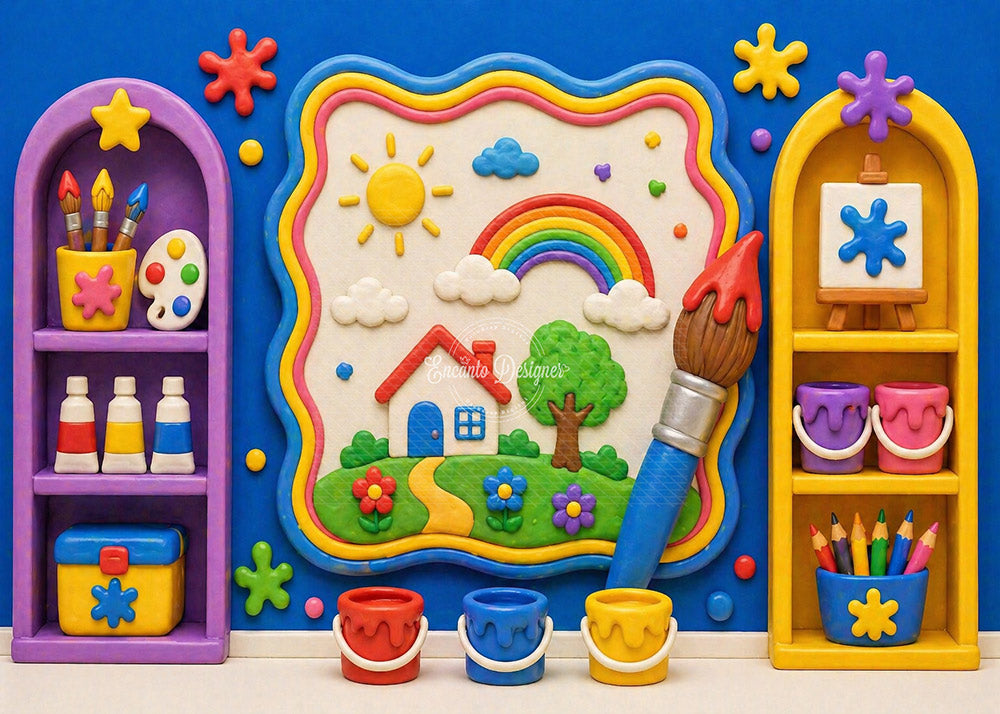 Avezano Art Painting Kids Studio Photography Background By Encanto Designer