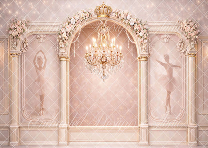 Avezano Pink Ballerina Chandelier Backdrop Designed By Enchanted Design Studio