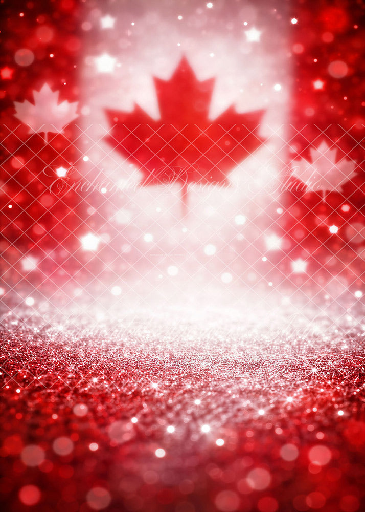 Avezano Canada Maple Leaf Glitter With Floor Backdrop Designed By Enchanted Design Studio