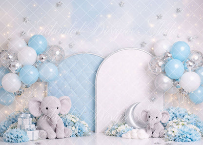 Avezano Blue Elephant Baby Shower Backdrop Designed By Enchanted Design Studio