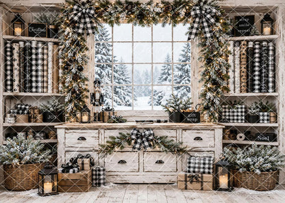 Avezano Farmhouse Christmas Window Backdrop Designed By Enchanted Design Studio