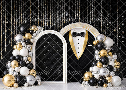 Avezano Fairy Black Gold Gentleman Backdrop Designed By Enchanted Design Studio