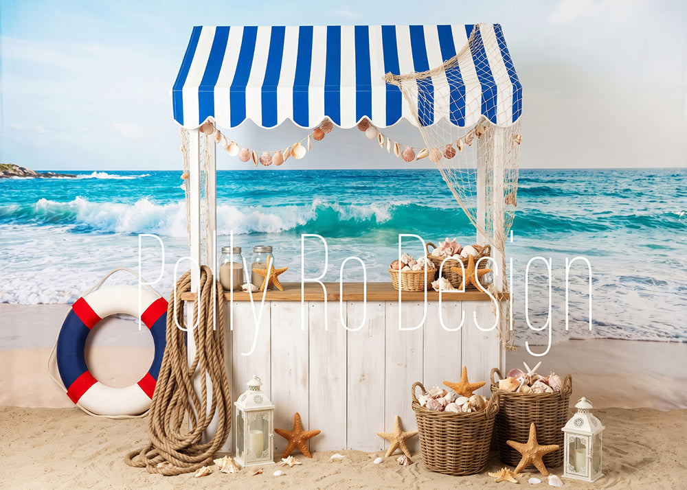 Avezano Seaside Beach Booth Photography Backdrop Designed By Polly Ro Design