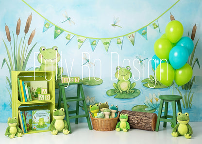 Avezano Frog Pond Kids Scene Photography Backdrop Designed By Polly Ro Design