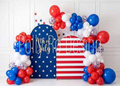 Avezano 4th of July Arch Party Photography Backdrop Designed By Polly Ro Design