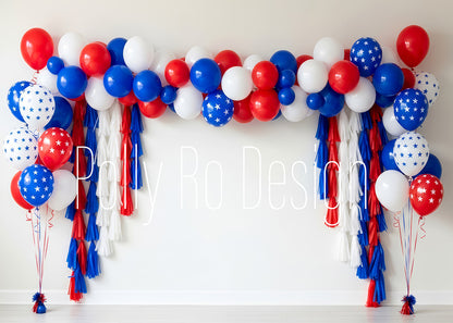 Avezano Star Print Balloon Garland Photography Backdrop Designed By Polly Ro Design