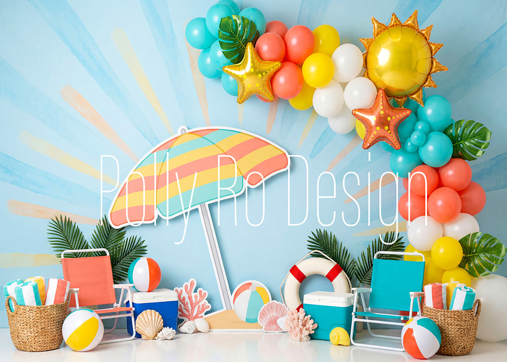 Avezano Beach Umbrella Sun Photography Backdrop Designed By Polly Ro Design