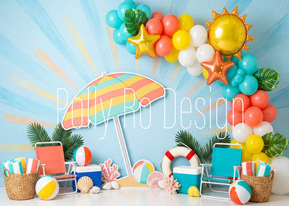 Avezano Beach Umbrella Sun Photography Backdrop Designed By Polly Ro Design