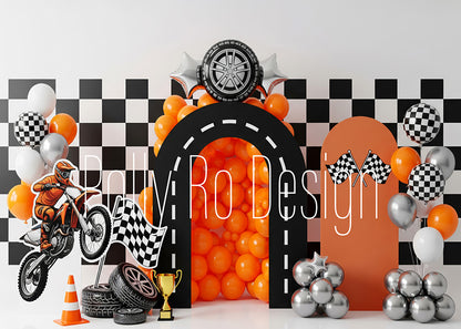 Avezano Dirt Bike Racing Theme Photography Backdrop Designed By Polly Ro Design