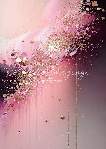 Avezano Pink Mauve Gold Glitter Stroke Photography Backdrop Designed By Lidia Redekopp