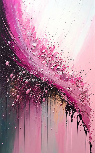 Avezano Pink Black Streak Glitter Fluid Photography Backdrop Designed By Lidia Redekopp