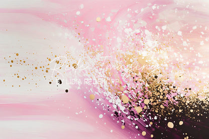 Avezano Pink Purple Gold Splatter Wave Photography Backdrop Designed By Lidia Redekopp