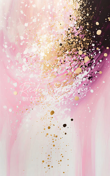 Avezano Pink Purple Gold Splatter Wave Photography Backdrop Designed By Lidia Redekopp
