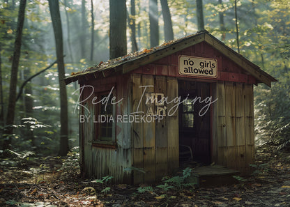 Avezano Forest Wooden Cabin Rustic Photography Backdrop Designed By Lidia Redekopp