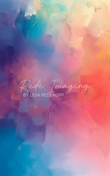 Avezano  Pastel Rainbow Abstract Paint Texture Photography Backdrop Designed By Lidia Redekopp