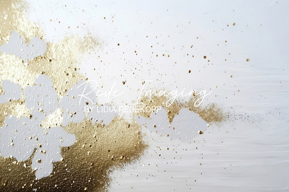 Avezano Soft Gold Glitter Textured Canvas Photography Backdrop Designed By Lidia Redekopp