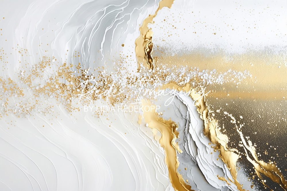 Avezano Gold Resin Layered Flow Abstract Photography Backdrop Designed By Lidia Redekopp
