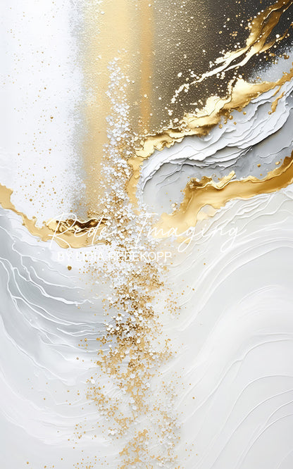 Avezano Gold Resin Layered Flow Abstract Photography Backdrop Designed By Lidia Redekopp