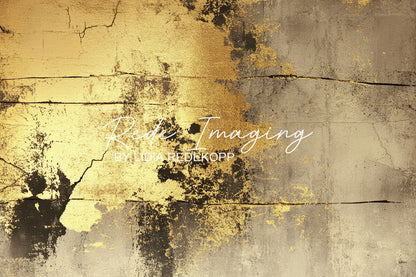 Avezano Vintage Cracked Gold Distressed Wall Photography Backdrop Designed By Lidia Redekopp
