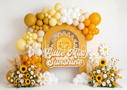 Avezano Little Miss Sunshine Daisy Sun Balloon Arch Photography Backdrop Designed By Polly Ro Design