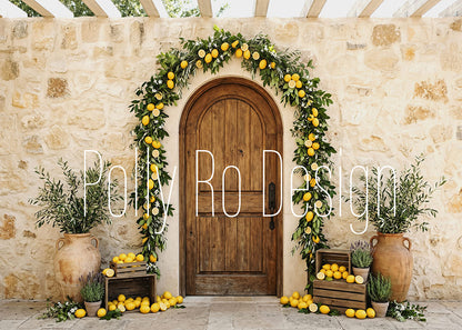 Toile de fond pour photographie de couronne de Noël d'Avezano conçue par Polly Ro Design