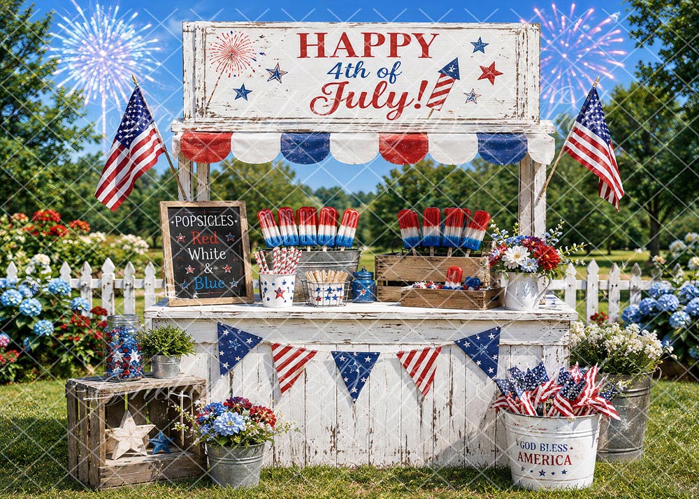 Avezano 4th of July Popsicle Booth Backdrop Designed By Enchanted Design Studio
