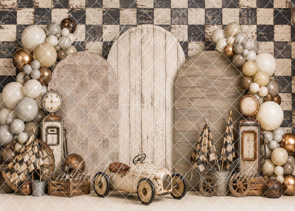 Avezano Vintage Race Car Balloon Backdrop Designed By Enchanted Design Studio
