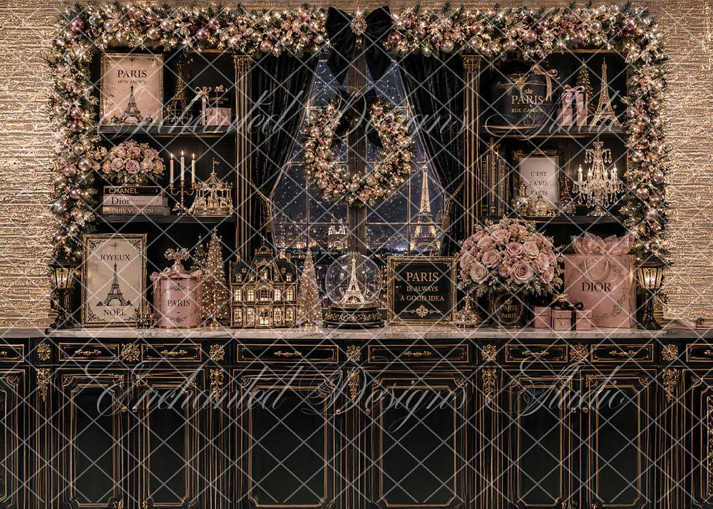 Avezano Paris Luxury Christmas Cabinet Backdrop Designed By Enchanted Design Studio