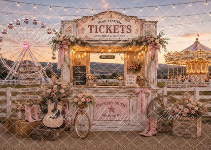Avezano Country Music Ticket Booth Backdrop Designed By Enchanted Design Studio