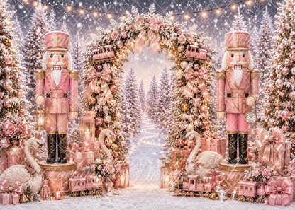 Avezano Pink Nutcracker Forest Arch Backdrop Designed By Enchanted Design Studio