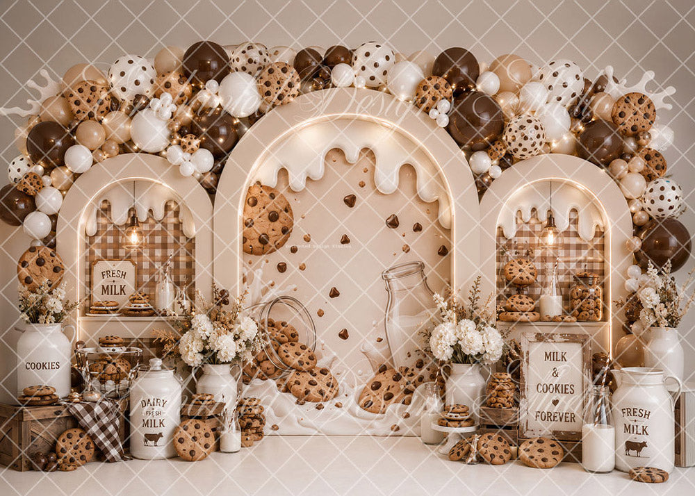 Avezano Milk Cookie Arch Decor Backdrop Designed By Enchanted Design Studio