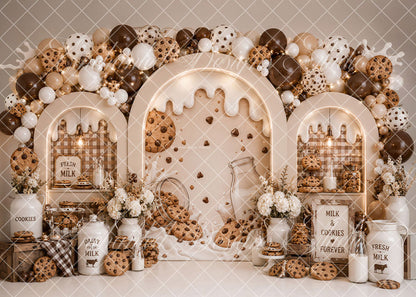 Avezano Milk Cookie Arch Decor Backdrop Designed By Enchanted Design Studio