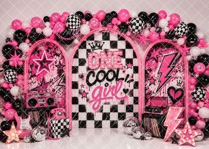 Avezano Pink Rock One Cool Girl Backdrop Designed By Enchanted Design Studio