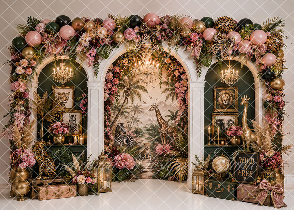 Avezano Vintage Safari Wild One Backdrop Designed By Enchanted Design Studio