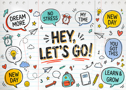 Avezano Doodle Notebook Theme Photography Backdrop Designed By Polly Ro Design