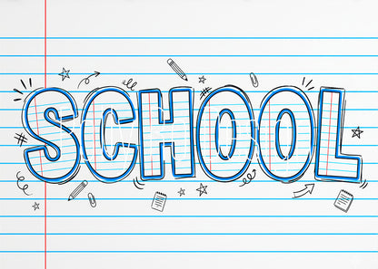 Avezano Notebook Paper School Doodle Photography Backdrop Designed By Polly Ro Design