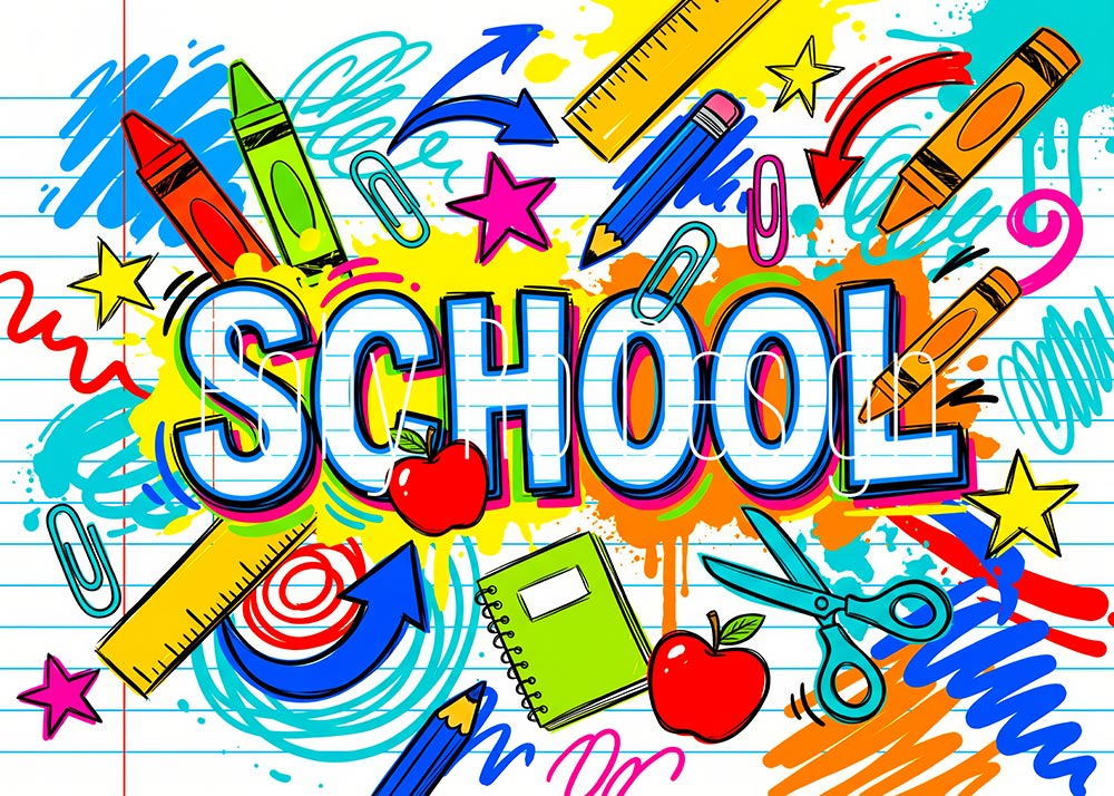 Avezano Graffiti School Theme Photography Backdrop Designed By Polly Ro Design
