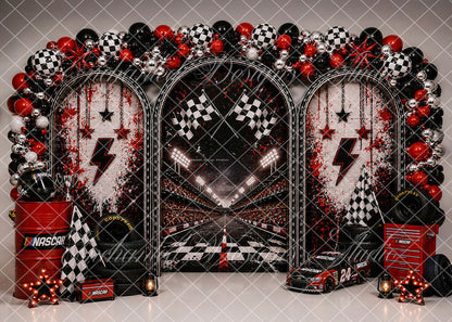 Avezano Race Car Nascar Racing Theme Backdrop Designed By Enchanted Design Studio