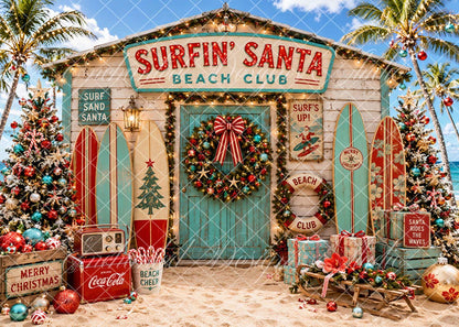Avezano Surfin Santa Beach Hut Backdrop Designed By Enchanted Design Studio