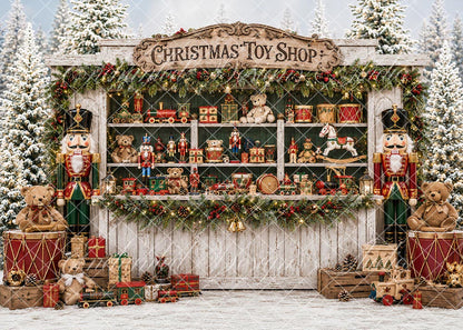 Avezano Christmas Toy Shop Nutcracker Backdrop Designed By Enchanted Design Studio