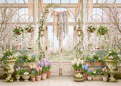 Avezano Pastel Greenhouse Floral Photography Backdrop Designed By Polly Ro Design
