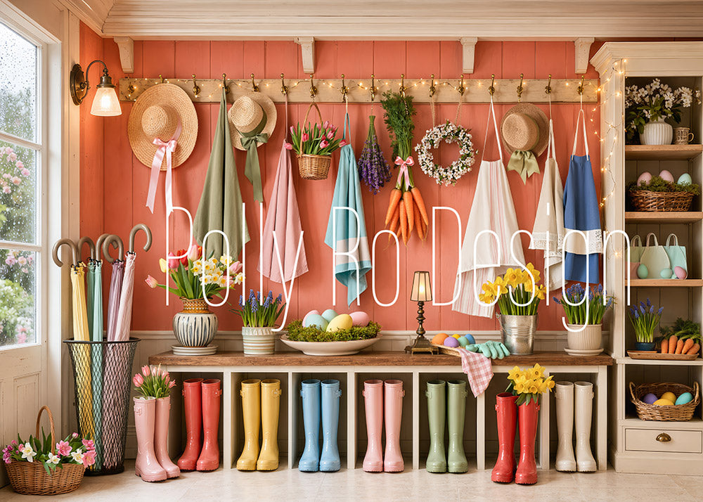 Avezano Spring Mudroom Decor Photography Backdrop Designed By Polly Ro Design