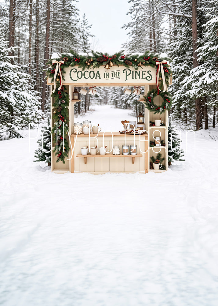 Avezano Winter Cocoa Kiosk Photography Backdrop Designed By Polly Ro Design