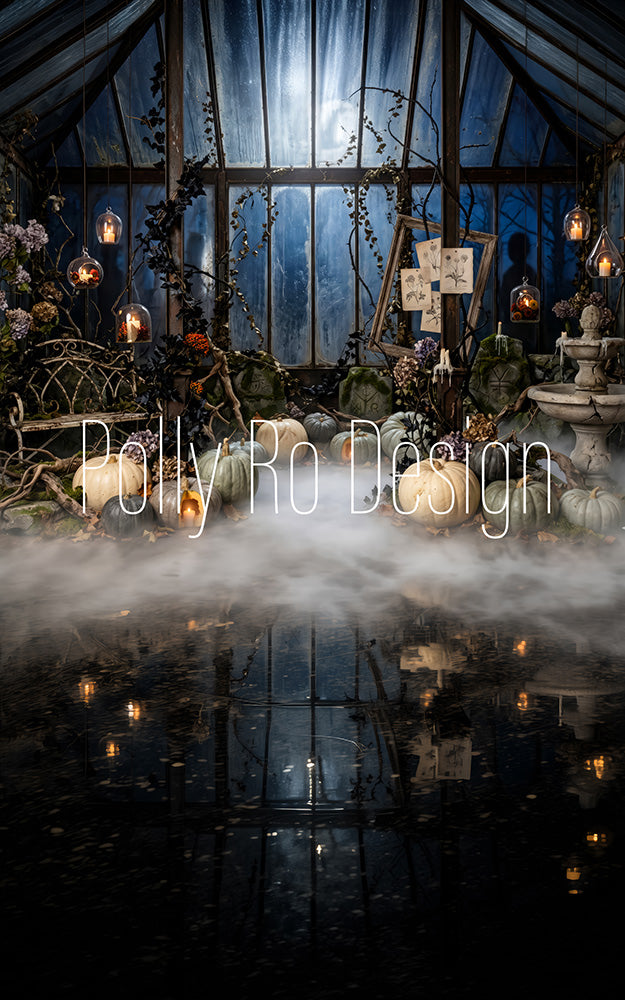 Avezano Dark Greenhouse Halloween Photography Backdrop Designed By Polly Ro Design