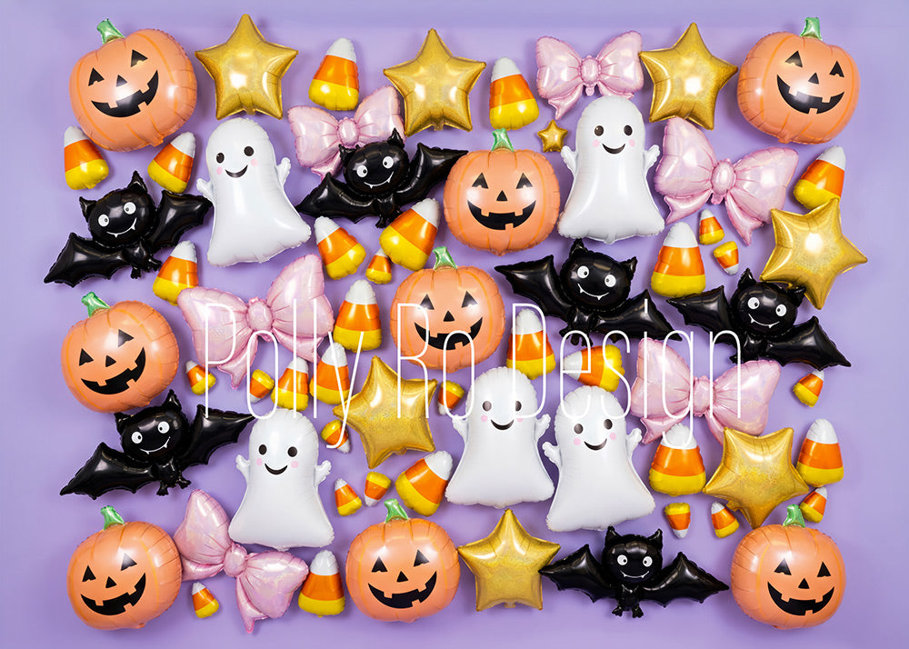 Avezano Cute Halloween Balloon Decor Photography Backdrop Designed By Polly Ro Design