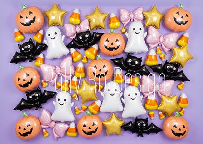 Avezano Cute Halloween Balloon Decor Photography Backdrop Designed By Polly Ro Design
