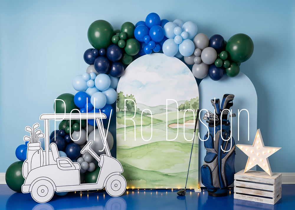 Avezano Golf Theme Balloon Party Photography Backdrop Designed By Polly Ro Design
