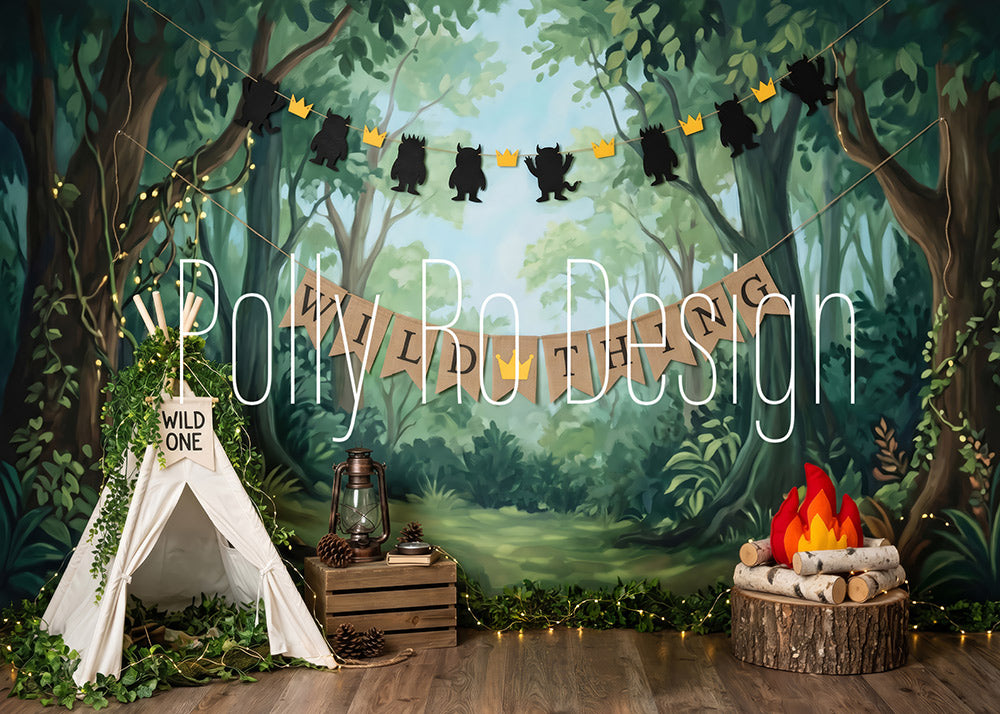 Avezano Wild One Forest Adventure Photography Backdrop Designed By Polly Ro Design