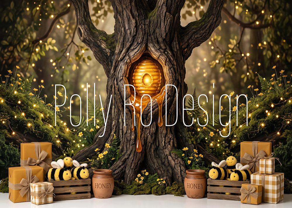 Avezano Enchanted Forest Honey Bee Photography Backdrop Designed By Polly Ro Design